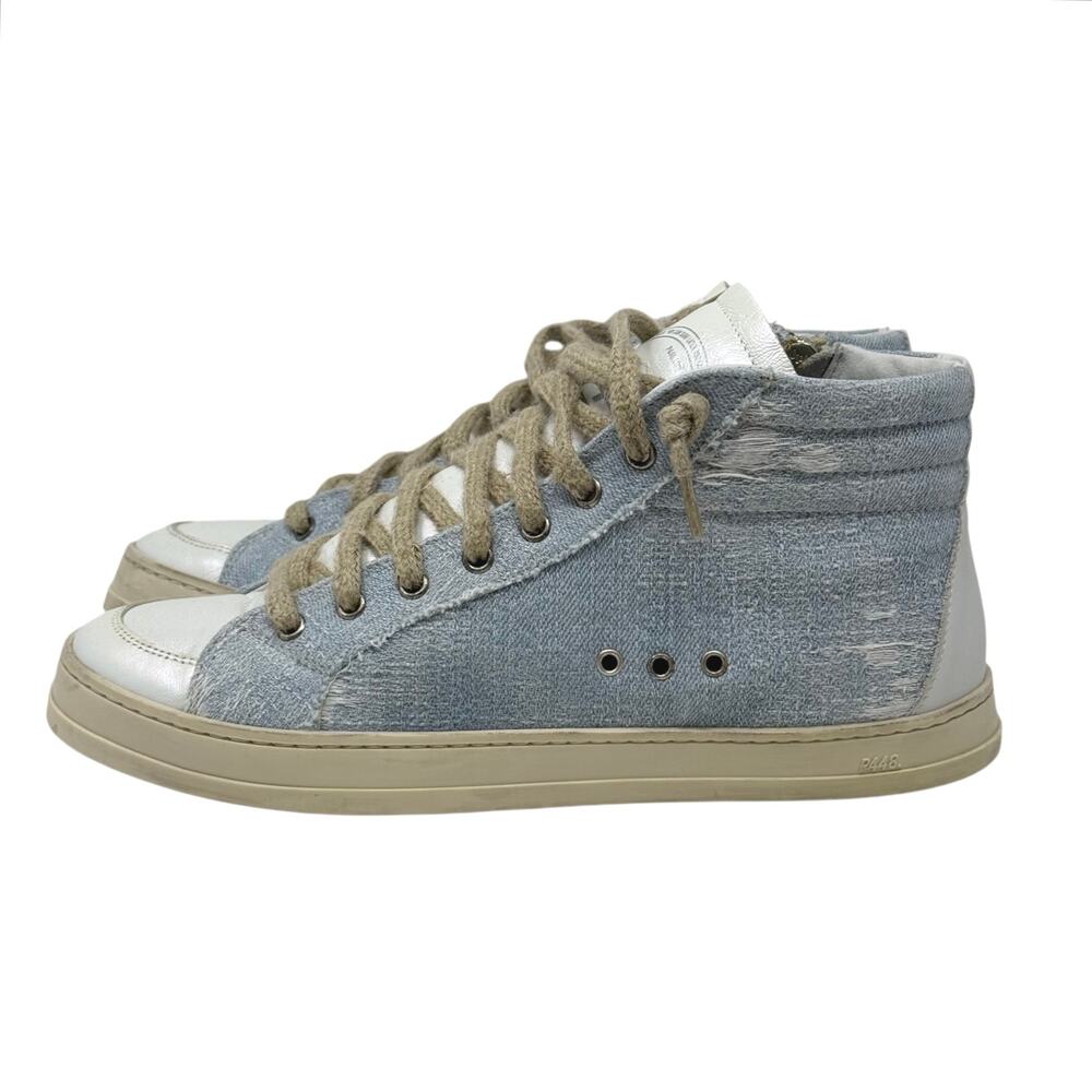 P448 Denim High Top Skate Sneaker Size 40 EU
